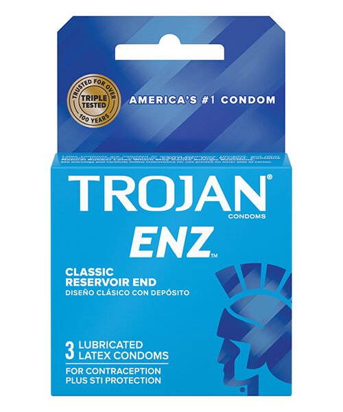 Trojan Enz Lubricated Condoms - Box of 3