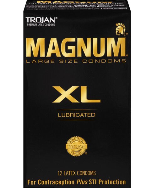 Trojan Magnum XL Lubricated Condoms - Box of 12