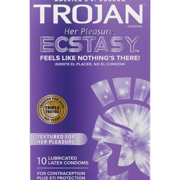 Trojan Her Pleasure Ecstasy Condoms - Box of 10