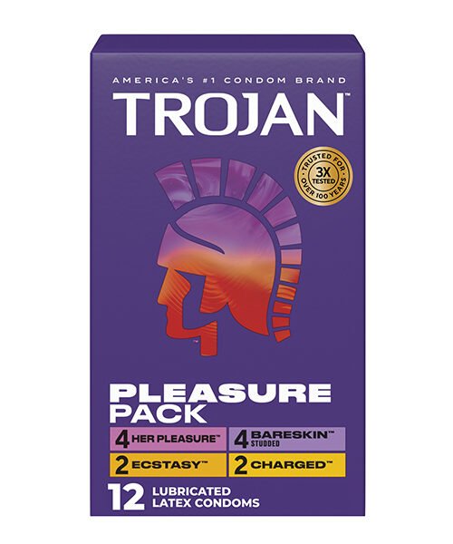Trojan Pleasure Condoms - Asst. Box of 12