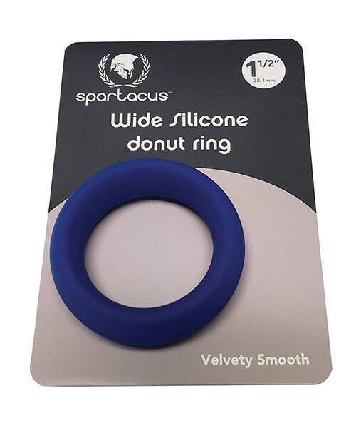 Spartacus 1.5" Wide Silicone Donut Ring - Blue