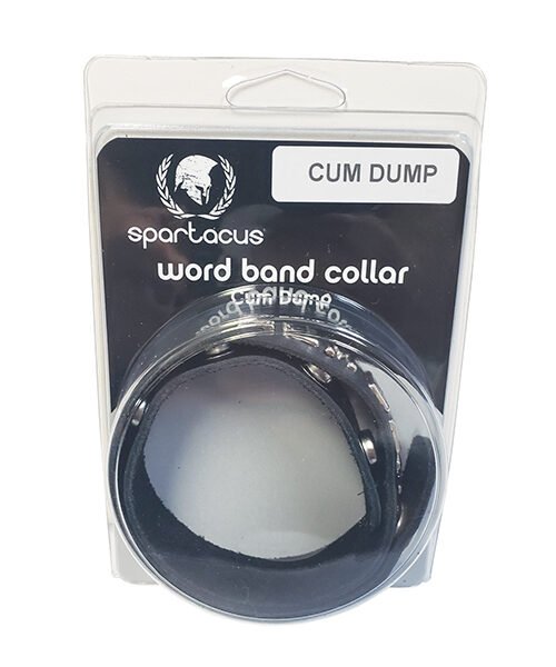 Spartacus CUM DUMP Leather Collar - Black