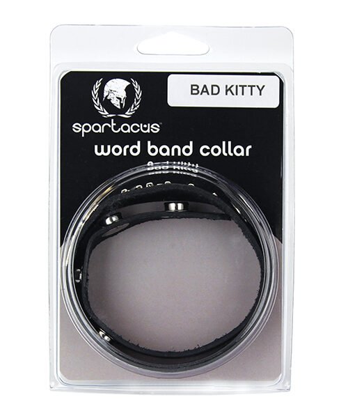Spartacus BAD KITTY Leather Collar - Black