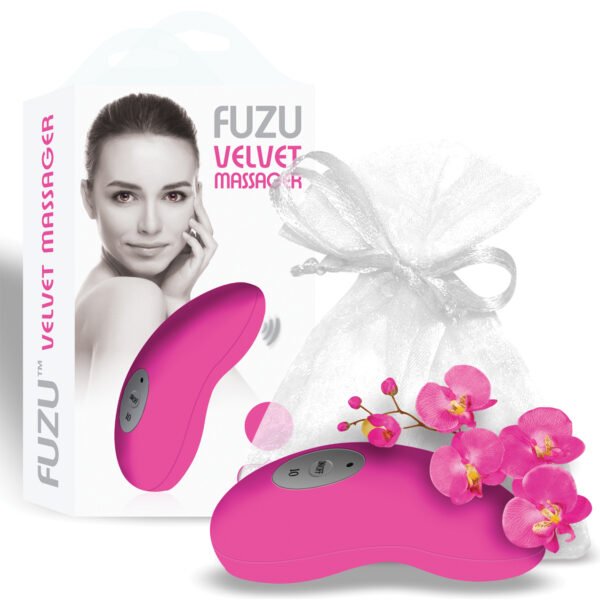 Fuzu Velvet Massager - Neon Pink