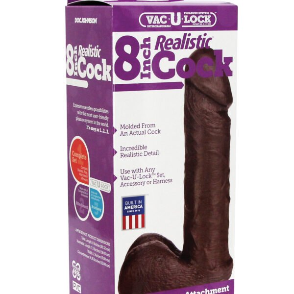 Vac-U-Lock 8" Realistic - Black