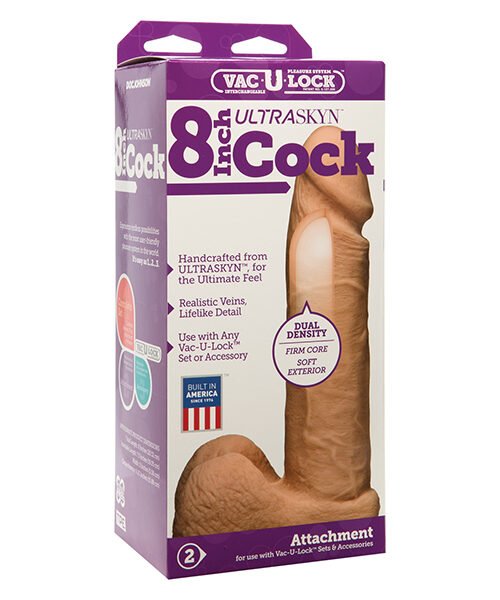 Vac-U-Lock 8" ULTRASKYN Cock & Balls Attch. - White