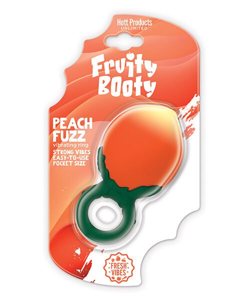 Fruity Booty Peach Fuzz - Peach Vibe Ring Liquid Silicone Multi-Speed