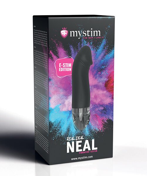 Mystim Real Deal Neal eStim Realistic Vibrator - Black