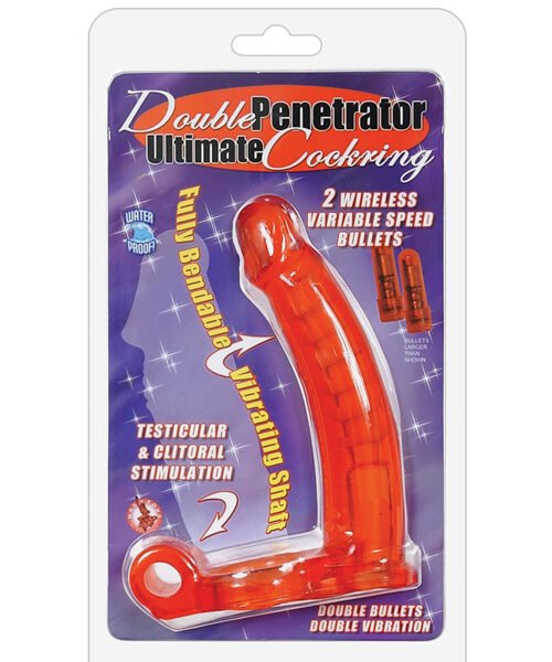 Double Penetrator Ultimate Cockring - Red