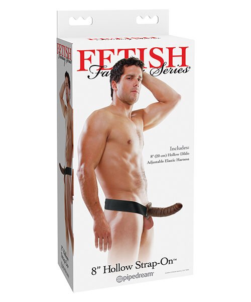 Fetish Fantasy Series 8" Hollow Strap On - Brown