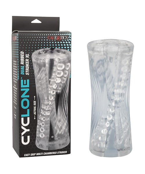 Cyclone Dual Ribbed Stroker XL - Clear