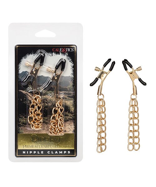 Ride 'Em Premium Denim Collection Nipple Clamps