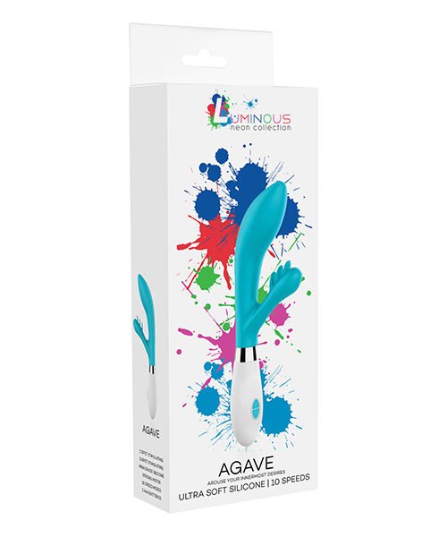 Shots Luminous Agave Silicone 10 Speed Rabbit - Turquoise