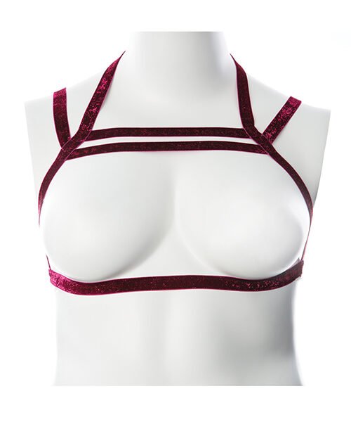 Gender Fluid Sugar Coated Harness - S-L Raspberry Glitter