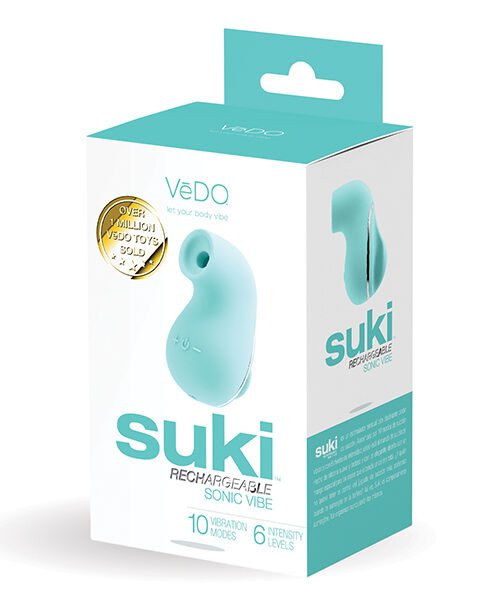 VeDO Suki Rechargeable Vibrating Sucker - Tease Me Turquoise