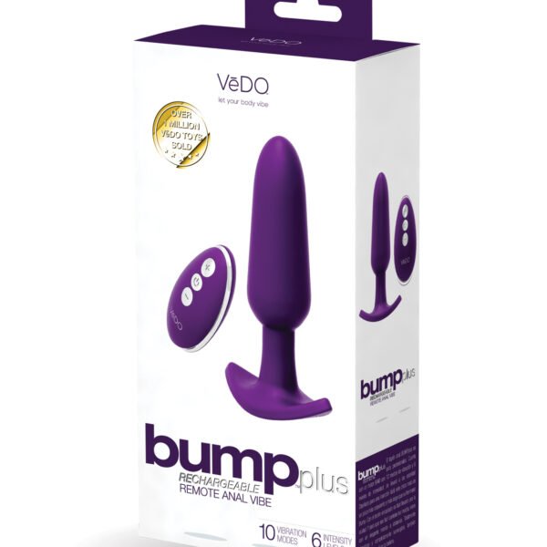 VeDO Bump Plus Rechargeable Remote Control Anal Vibe - Deep Purple