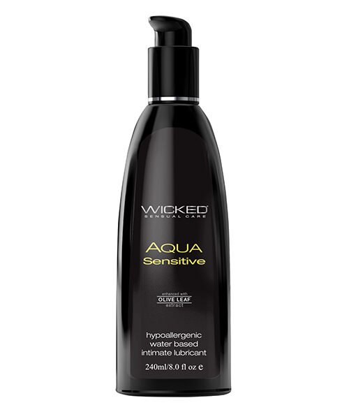 Wicked Sensual Care Hypoallergenic Aqua Sensitive Water Based Lubricant - 8 oz Unscented